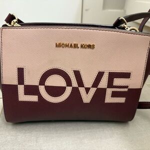 Michael Kors Two-Tone Love Crossbody Bag